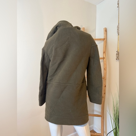 Whistles London Wool Stadium Style Jacket Parka Duffle Coat Army Green S - Picture 4 of 12